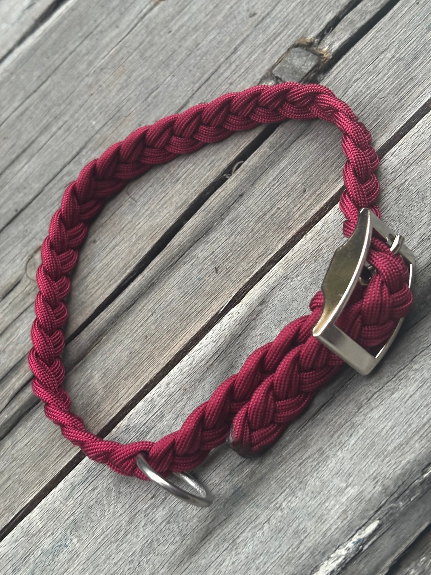 Pre-made Dog Collar Burgundy