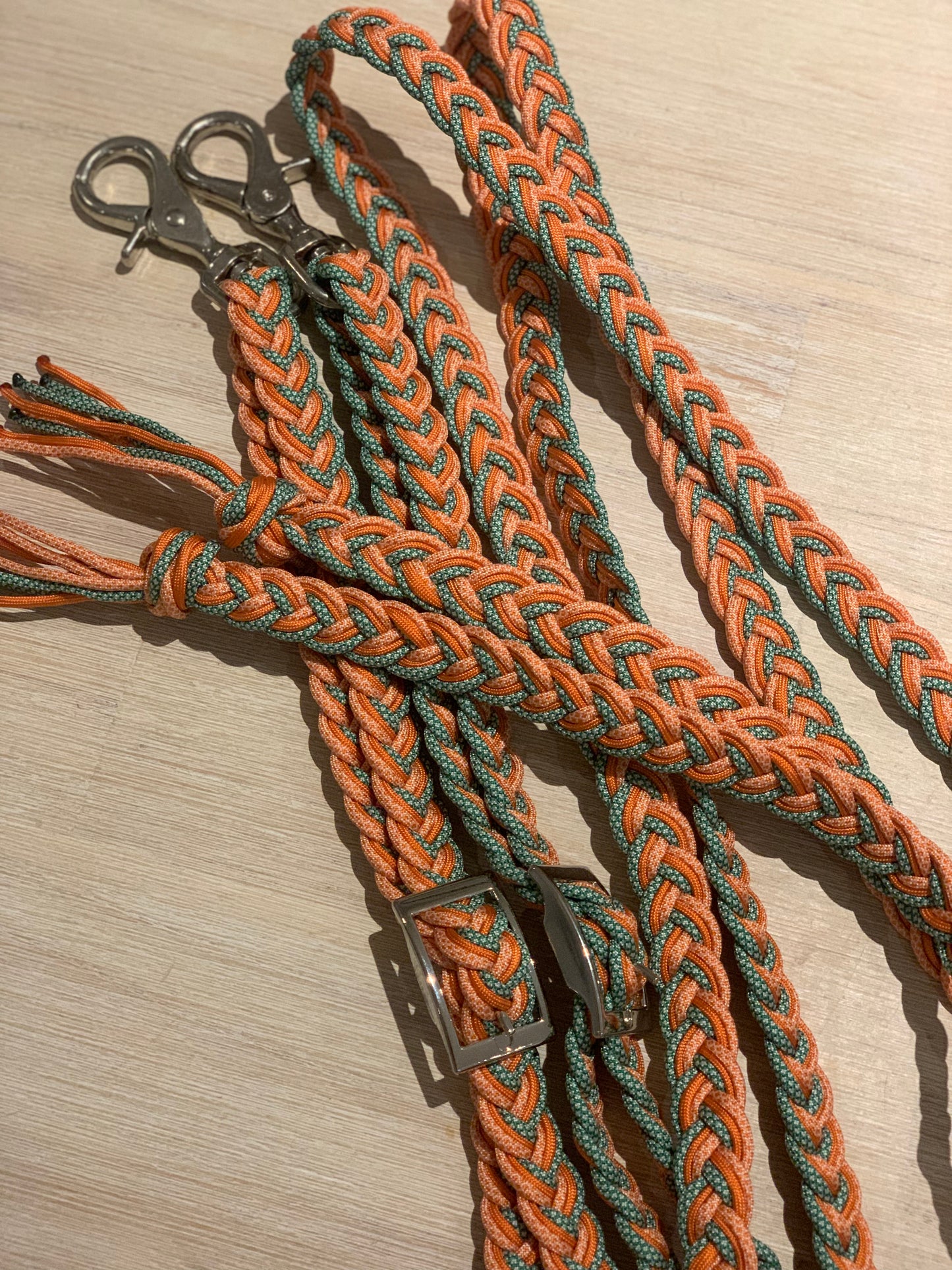 BRAIDED split reins 2 strand (custom)